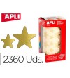 GOMETS ESTRELLAS ORO ESTUCHE 2360 ETIQUETAS 12,5 y 19,5 mm