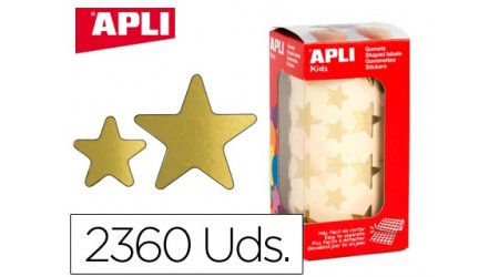 GOMETS ESTRELLAS ORO ESTUCHE 2360 ETIQUETAS 12,5 y 19,5 mm
