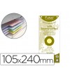 SEPARADOR 105X240 MM 100 SEPARADORES CARTULINA RECICLADA COLORES CON TALADROS  EXACOMPTA
