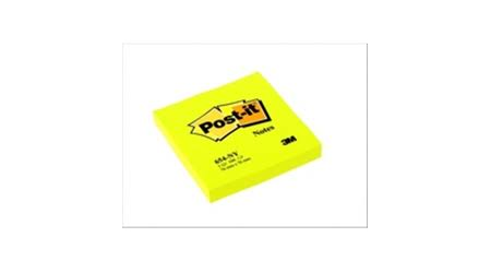 NOTAS ADHESIVAS POST-IT 654-NY AMARILLO NEON 76X76MM 100 HOJAS