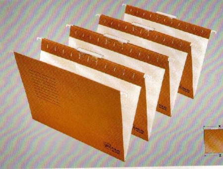 CARPETA COLGANTE A4 KRAFT VARILLA METALICA VISOR SUPERIOR 4000