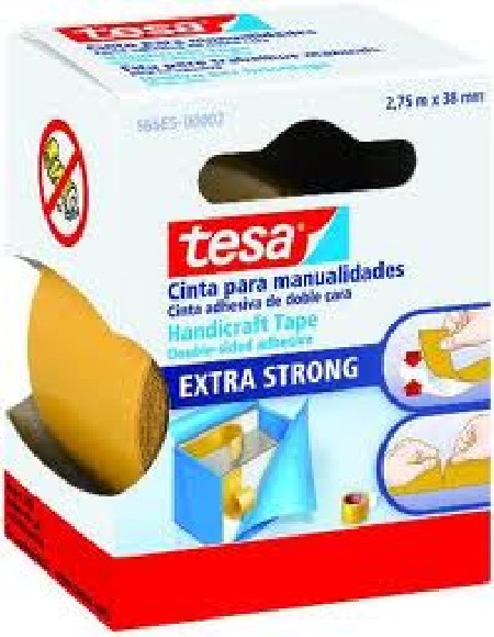 CINTA ADHESIVA DOBLE CARA TESA 38 MM x 2,75 MT