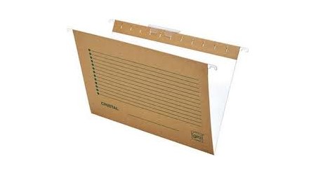 CARPETA COLGANTE FOLIO KRAFT VARILLA METAL VISOR SUPERIOR 4000