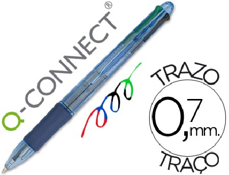 BOLIGRAFO Q-CONNECT 4 EN 1 TINTA 4 COLORES RETRACTIL -CON SUJECI