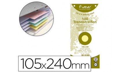 SEPARADOR 105X240 MM 100 SEPARADORES CARTULINA RECICLADA AMARILLA CON TALADROS  EXACOMPTA