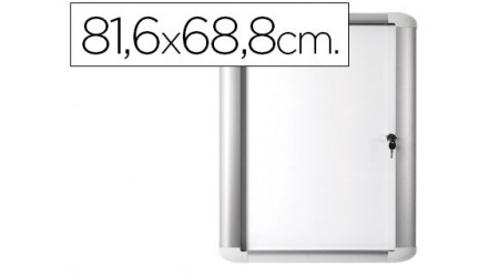 VITRINA DE ANUNCIO BI-OFFICE MAGNETICA 816X688 MM PARA EXTERIOR CON MARCO DE ALUMINIO Y CERRADURA