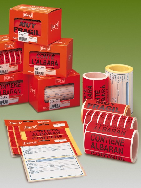 ETIQUETAS EN ROLLO URGENTE INETA 13x40MM 1000U.