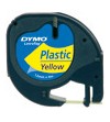 CINTA DYMO LETRATAG PLASTICO 12MM X 4M NEGRO/AMARILLO 91202
