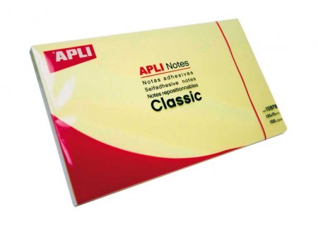 NOTAS ADHESIVAS BLOC 100H. 75X125MM AMARILLO