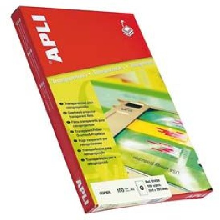 TRANSPARENCIAS A4 APLI AUTOADHESIVAS INKJET COLOR BLISTER 10 UNI