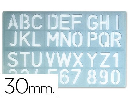 PLANTILLA ROTULACION 1600 -LETRAS Y NUMEROS DE 30 MM