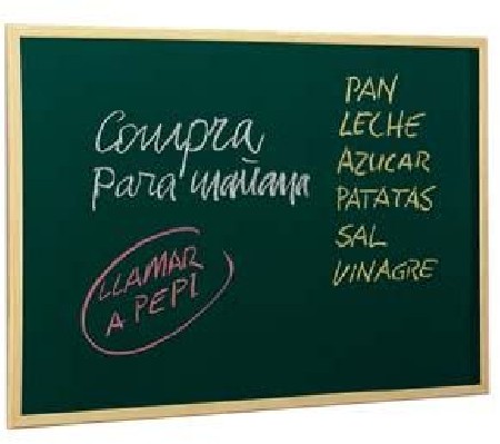 PIZARRA VERDE MARCO MADERA  60 x 90 CM SIN REPISA
