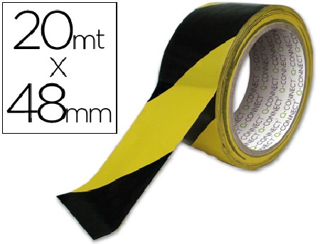 CINTA ADHESIVA SEGURIDAD AMARILLA/NEGRA 33 MT X 50 MM
