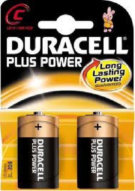 PILAS DURACELL PLUS POWER ALCALINAS "C" LR14  2 UNIDADES