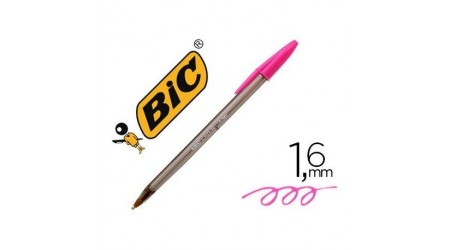 BOLIGRAFO BIC CRISTAL FUN CUERPO TRANSPARENTE