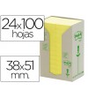 NOTAS ADHESIVAS POST-IT 653-1T 100 H. RECICLADO 38x51 MM PACK 24 ROLLOS