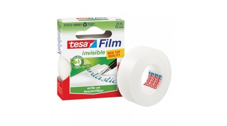 CINTA ADHESIVA INVISIBLE TESA 33 mt. x 19 mm. EN CAJA