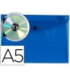 SOBRE PLASTICO A5 BROCHE PP CON BOLSILLO PARA CD