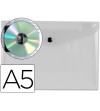 SOBRE PLASTICO A5 BROCHE PP CON BOLSILLO PARA CD