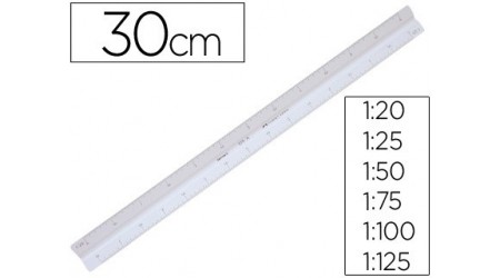 ESCALA FABER PLASTICO A -1:20-25-50-75-100-125