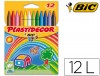 LAPICES CERAS BIC KIDS PLASTIDECOR 12 COLORES SURTIDO