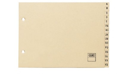 INDICE CUARTO APAISADO A-Z ELBA CARTULINA BEIGE