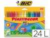 LAPICES CERAS BIC KIDS PLASTIDECOR 24 COLORES SURTIDOS