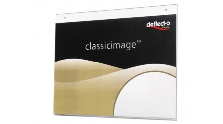 EXPOSITOR MURAL DE PARED A4 HORIZONTAL CON TALADROS