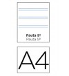 RECAMBIO A4 PAUTA 3,5  90 GR. 100 HOJAS 4 ANILLAS PREMIER