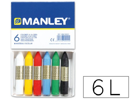 CERAS MANLEY   6 COLORES SURTIDOS