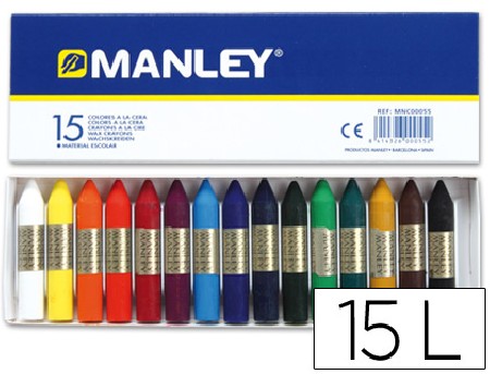 CERAS MANLEY  15 COLORES SURTIDOS