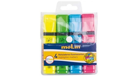 ROTULADOR FLUORESCENTE OFFICE PACK 4 COLORES