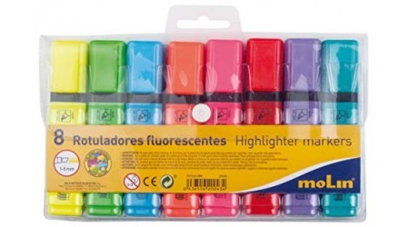 ROTULADOR FLUORESCENTE OFFICE PACK 8 COLORES