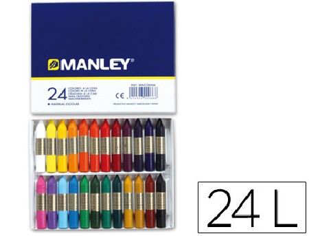 CERAS MANLEY  24 COLORES SURTIDOS