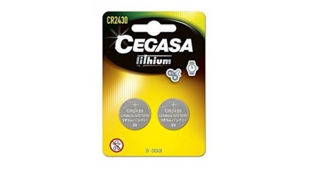 PILA CEGASA BOTON CR2430 3V LITHIUM PACK 2 UNIDADES