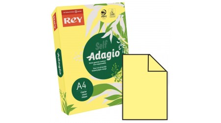 PAPEL A4 COLOR 500 HOJAS AMARILLO CLARO 80 GR. ADAGIO