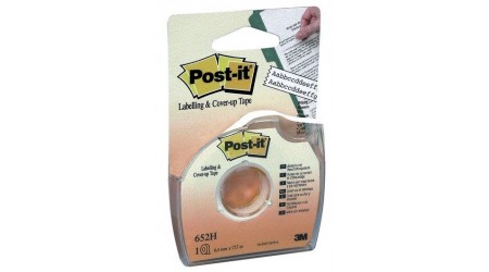 CINTA OCULTAR POST-IT 652H 8,4mm x 17,7mt 2 LINEAS CON DISPENSADOR