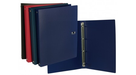 CARPETA PLASTICO A4  4 ANILLAS 25 MM PP COLORES OPACOS SURTIDOS