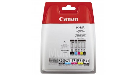 CARTUCHO CANON PGI-570 + 4 COLORES CLI-571 MG5750/MG6850/MG7750 ORIGINAL