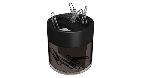 PORTACLIPS KORES CABEZAL IMANTADO NEGRO REDONDO