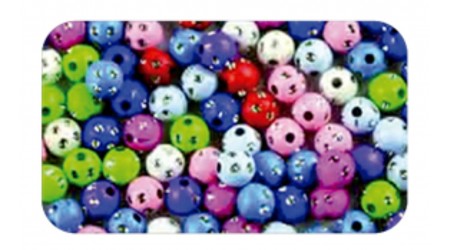 ABALORIOS REDONDOS DE PLASTICO COLORES SURTIDOS BOLSA DE 20 GR.