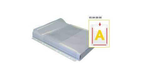 FUNDA MULTITALADRO A4 FUELLE PVC EN "A" CON SOLAPA 5 UNIDADES GRAFOPLAS