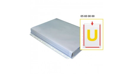 FUNDA MULTITALADRO A4 FUELLE PVC EN "U" 5 UNIDADES GRAFOPLAS