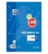 RECAMBIO OXFORD A4 120 H. 90 GR. CUADRICULA 4X4