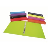 CARPETA PLASTICO FOLIO  4A L/25  ANILLA REDONDA ESCOLAR PVC COLORES SURTIDOS 2424
