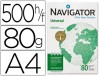 PAPEL A4 NAVIGATOR UNIVERSAL 80G. 500H. FSC, EU ECOLABEL, ISO