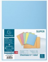 SUBCARPETA 1 SOLAPA A4 AZUL CLARO 160GR. 100 UDS.