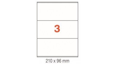 ETIQUETAS A4 100H. INETA  64,6X 33,8  1800U. 02409 CANTOS ROMOS