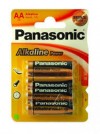 PILAS PANASONIC ALCALINA AA LR6  4 UNIDADES