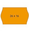 ETIQUETAS 2 LINEAS 26x16 MM ONDULADA NARANJA 1000 ETIQUETAS OPEN/